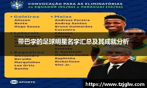 带巴字的足球明星名字汇总及其成就分析